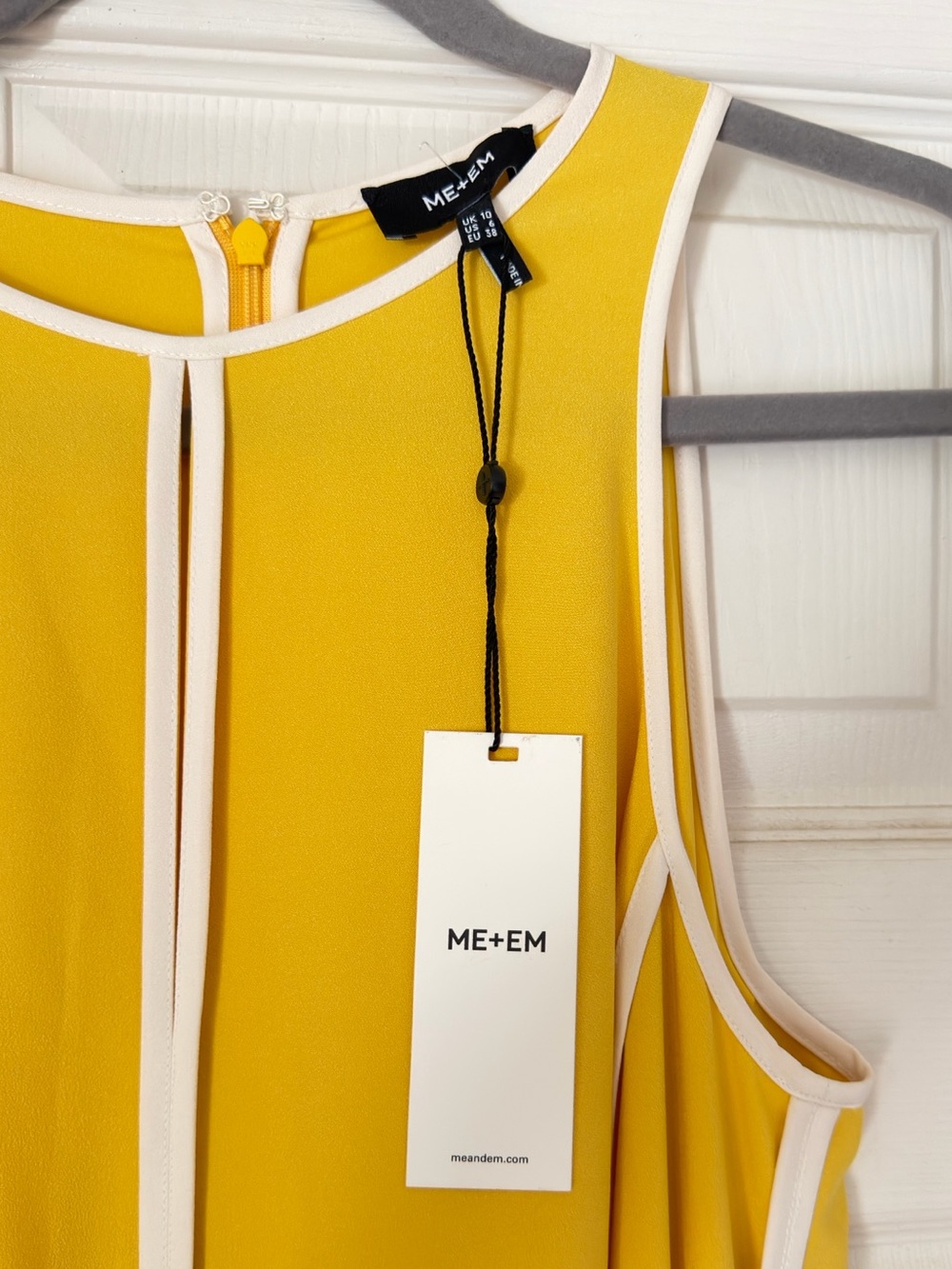 ME+EM Yellow Maxi Dress with White Piping - Picture 6 of 7